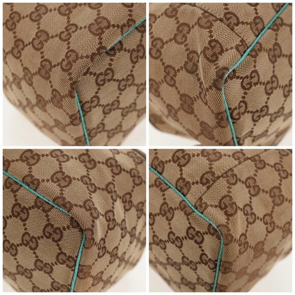 GUCCI GG Canvas Vanity Pouch Beige 124540 Auth BA8615V - Picture 14 of 16